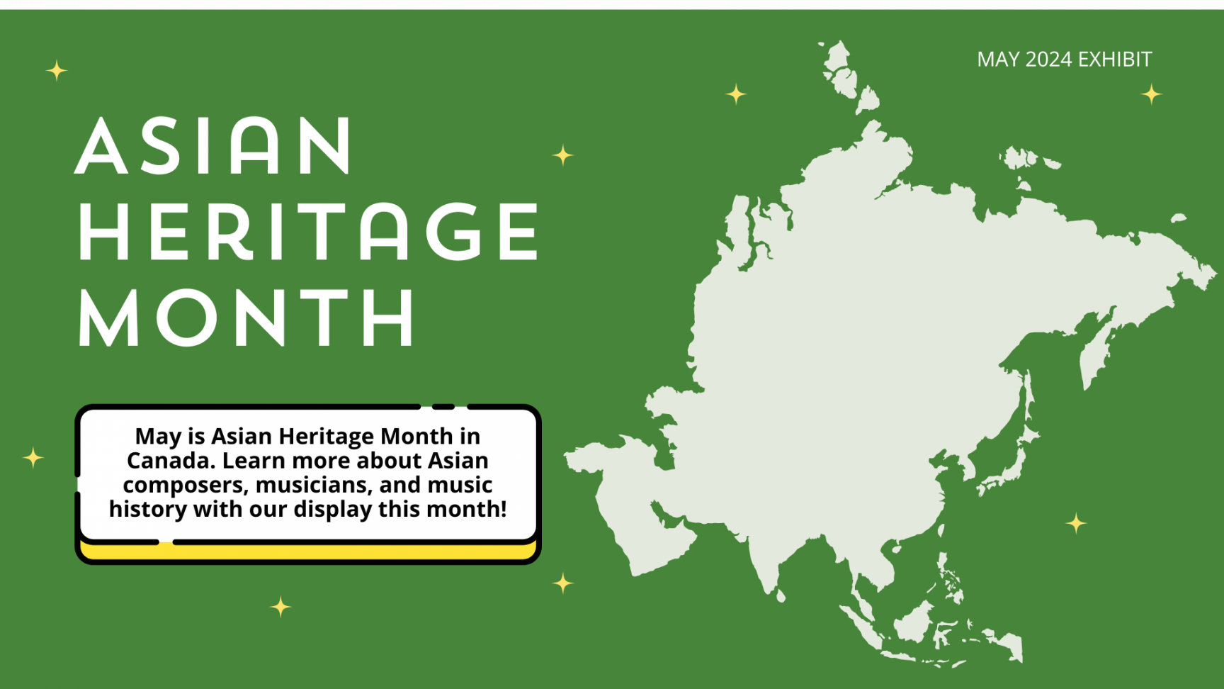 poster for Asian Heritage Month in the library