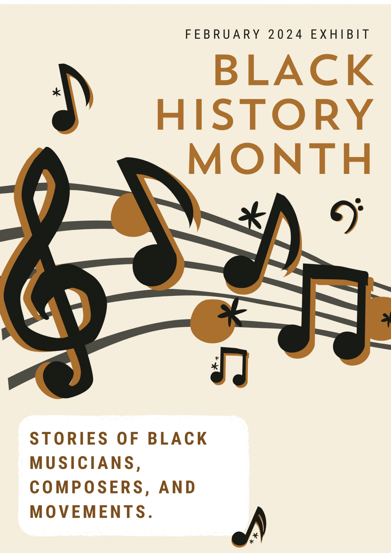 Poster for the Black History Month display at the University of Toronto Music Library