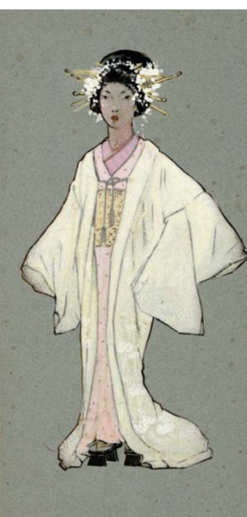Palanti, Giuseppe. “Madama Butterfly costume design,” tempura and watercolour, February 17, 1904. Ricordi Archive Digital Collection.
