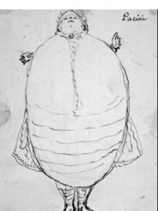 Caricature of Andrea Pacini, Il Lucchesino (ca. 1690 -1764) by Anton Maria Zentti; Fondazione Gorgio Cini Venice. Photo by Matteo Defina. Derived from Figure 39 of Feldman (2015)’s The Castrato: Reflections on Natures and Kinds