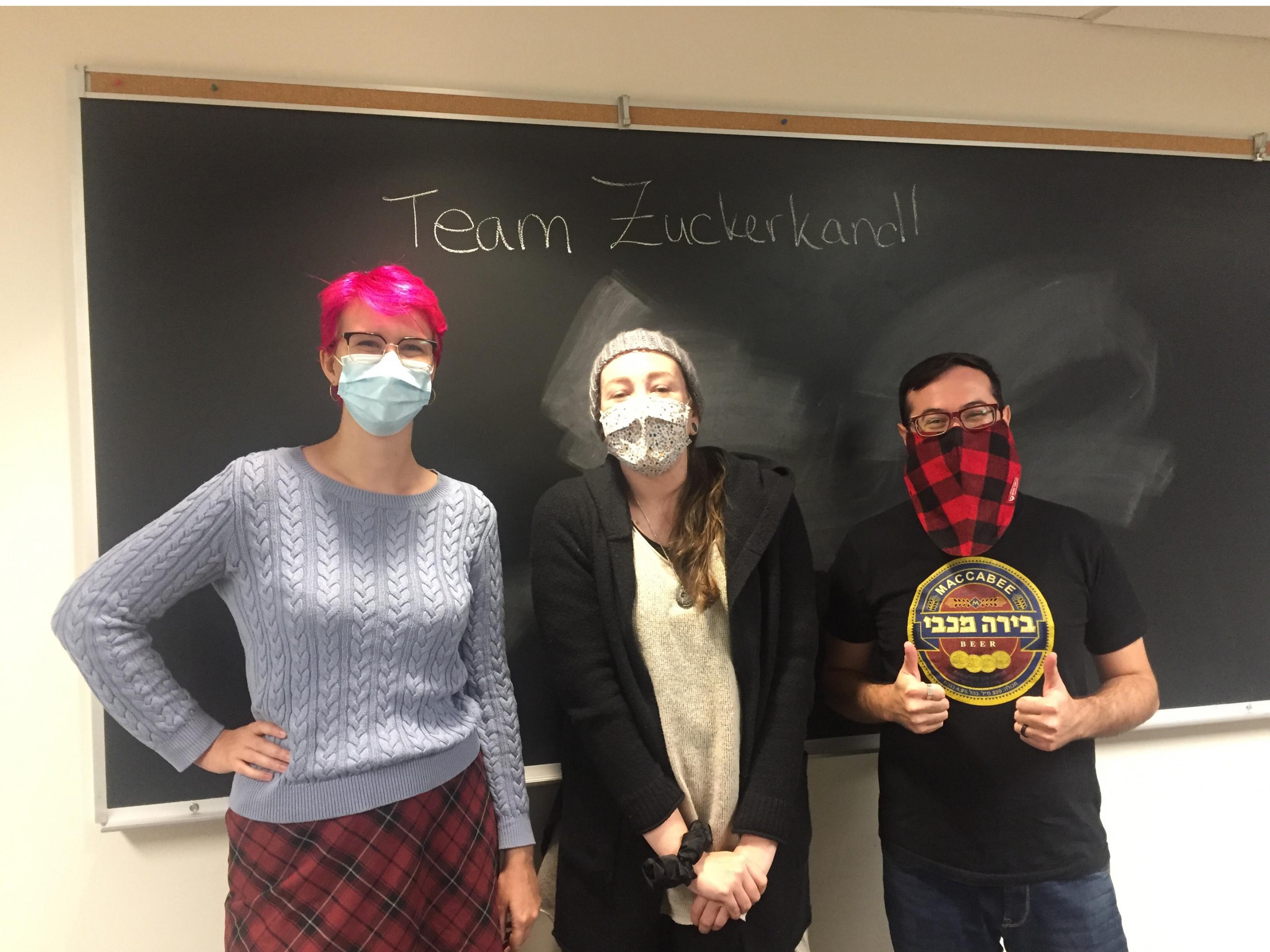 The three research assistants, from left to right, Emma Soldaat, Tegan Ridge, and Alexis Millares Thomson