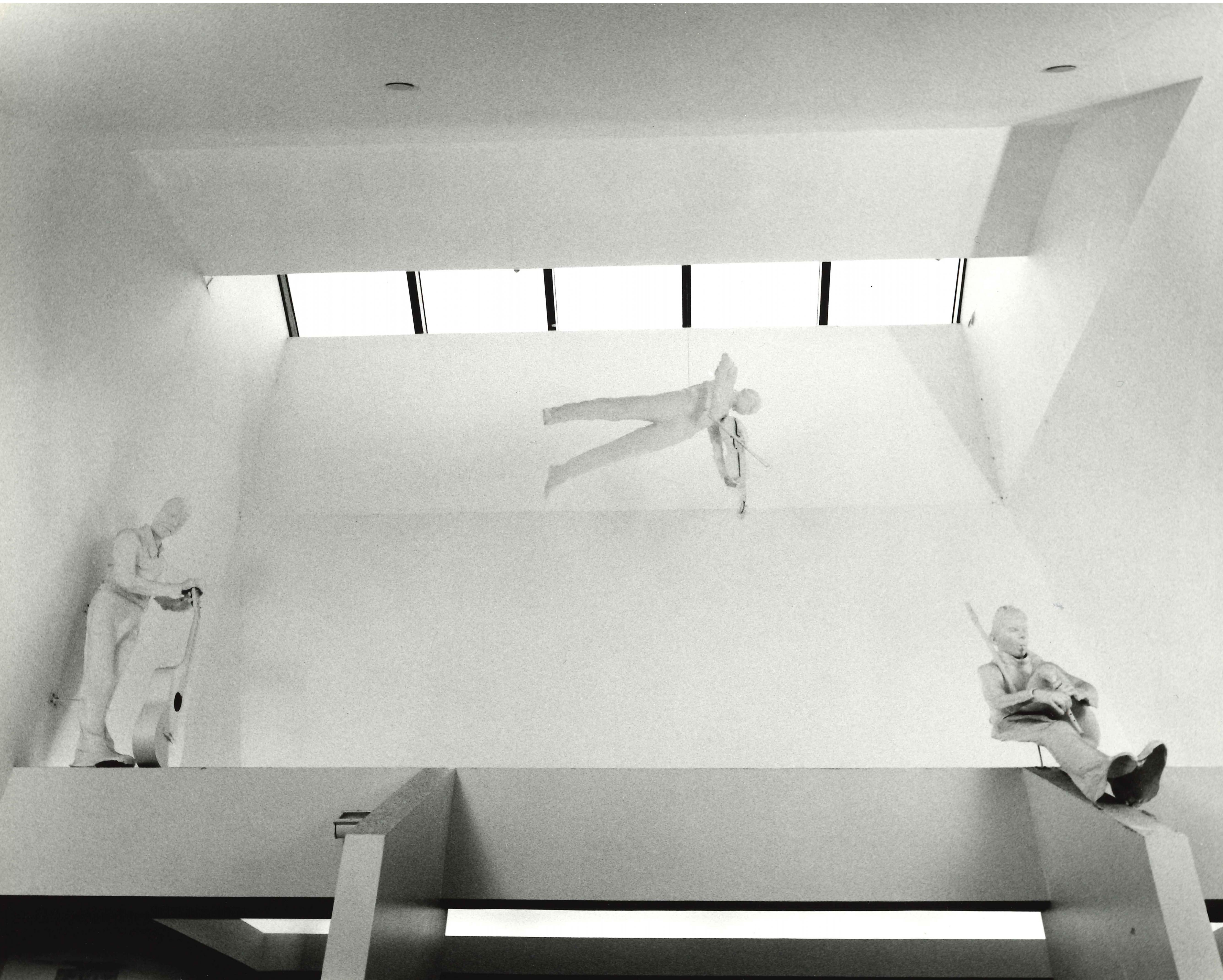 "Heavenly Music" sculpture as installed at the entrance to the Music Library, 1991.