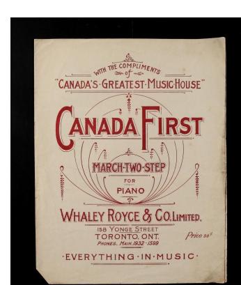 canada first sheet music cover