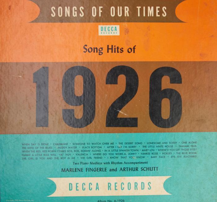 Song hits of 1926