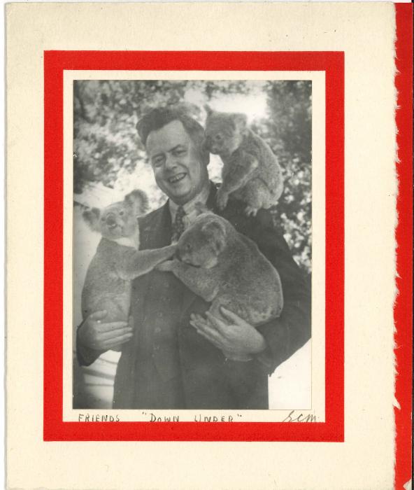Ernest MacMillan with koala bears