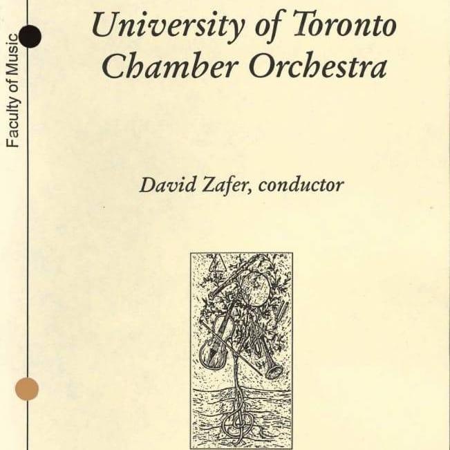 Program from University of Toronto Chamber Orchestra, page 1